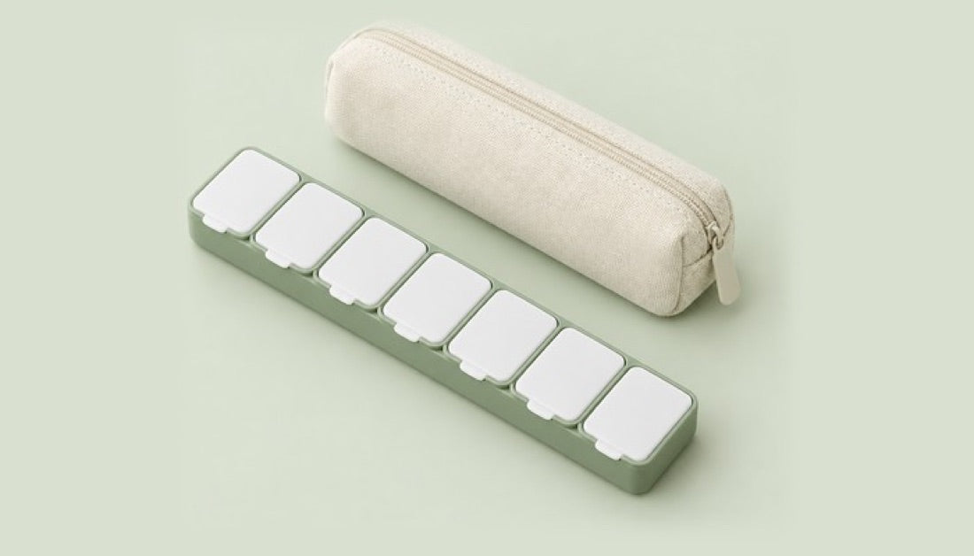 Pastillero y estuche